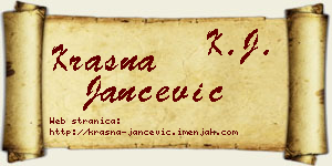Krasna Jančević vizit kartica